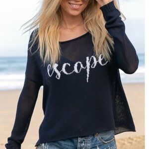 Wooden Ships “Escape” sweater in Navy